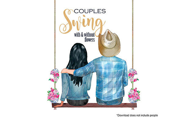 Floral Swing Watercolor Clipart Png