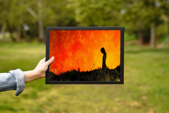 Loneliness Sunset Watercolor I Illustrations
