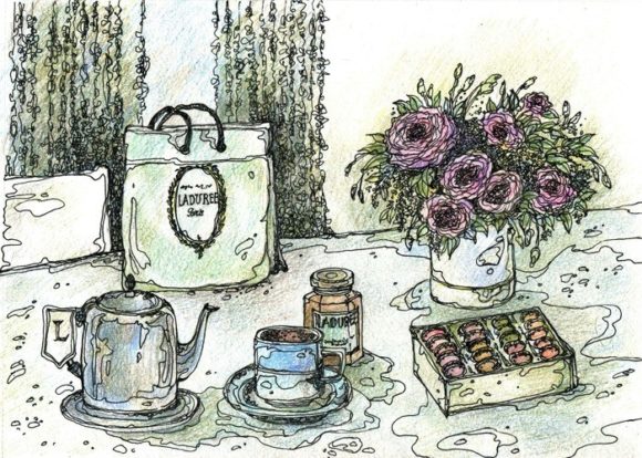 Print Watercolor Pencils Gift of Paris Illustrations