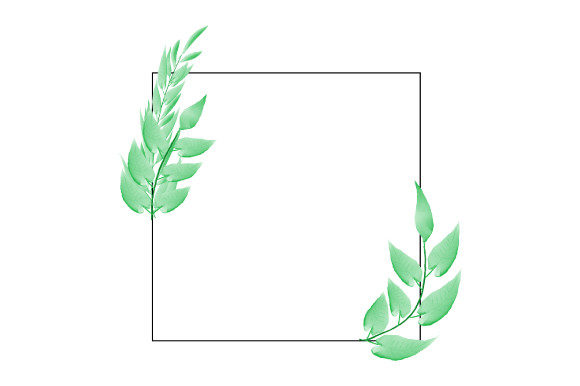 Simple Watercolor Floral Frame Illustrations
