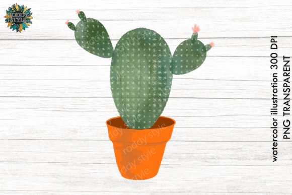 Watercolor Cactus Clip Art and Illustrations