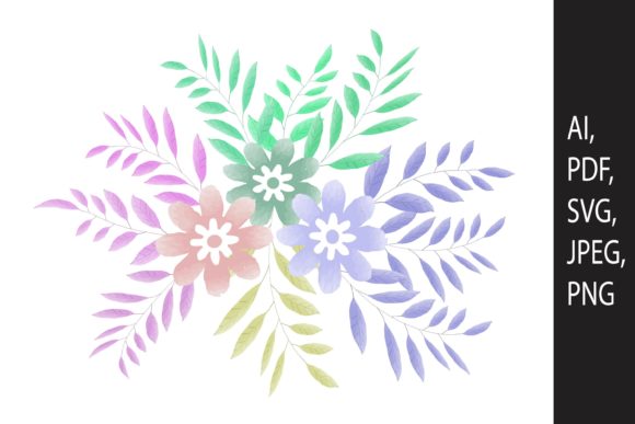 Watercolor Design for SVG Cut File