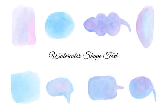 Watercolor Shape Text: Soft Illustrations for Brands